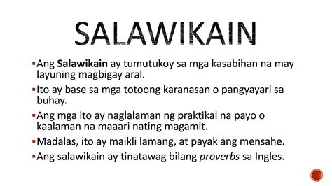 examples of salawikain